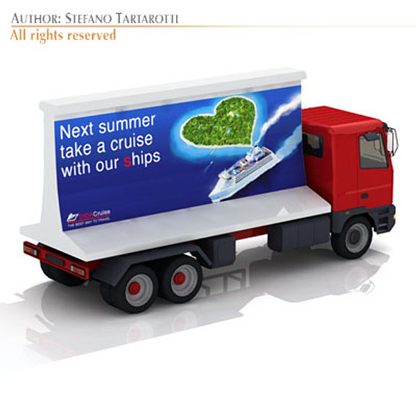 3d model advertisment truck - Ad truck by tartino