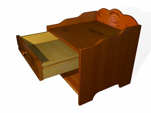 3d bedside table furniture model - bedsideTable.zip by Kuroto