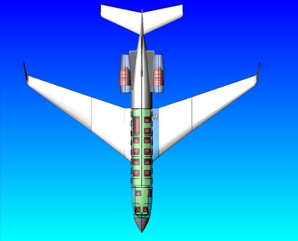 gulfstream g650 3d model - Gulfstream G650(rev).sat or .stp or .3dm or .dwgAssembly by RodgerSaintJohn