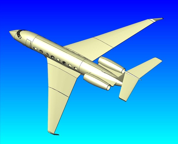 gulfstream g650 3d model - Gulfstream G650(rev).sat or .stp or .3dm or .dwgAssembly by RodgerSaintJohn