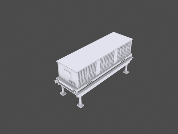 3d model hvac rooftop cooling unit - HVAC Rooftop Cooling Unit 2 by Redafvir