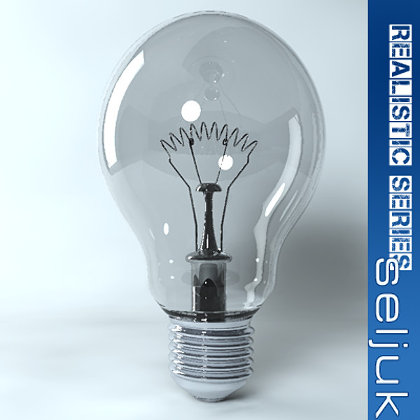 realistic light bulb 3ds - Light Bulb by seljuks