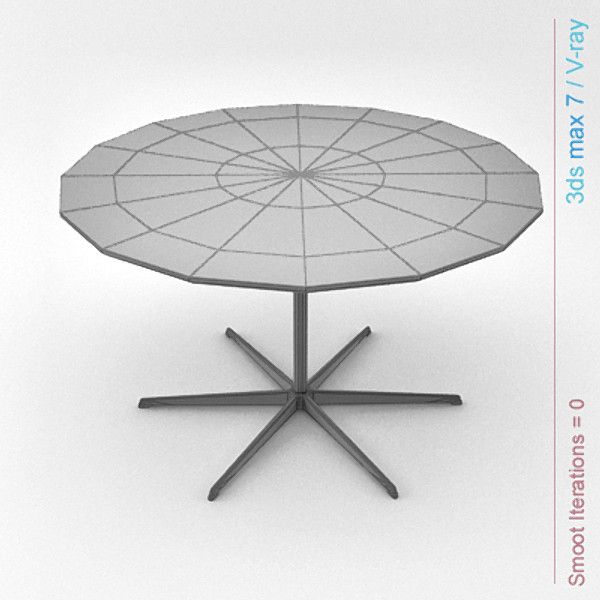 3d model arne jacobsen tables base - circular table 6 star pedestal base by lajhar