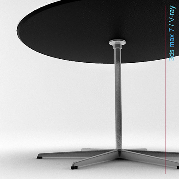 3d model arne jacobsen tables base - circular table 6 star pedestal base by lajhar