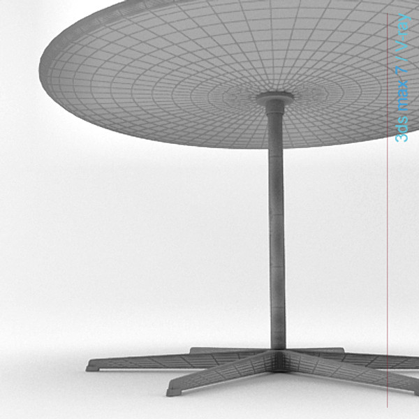 3d model arne jacobsen tables base - circular table 6 star pedestal base by lajhar