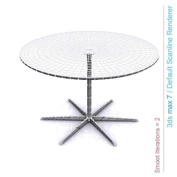3d model arne jacobsen tables base - circular table 6 star pedestal base by lajhar