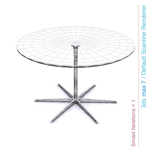 3d model arne jacobsen tables base - circular table 6 star pedestal base by lajhar