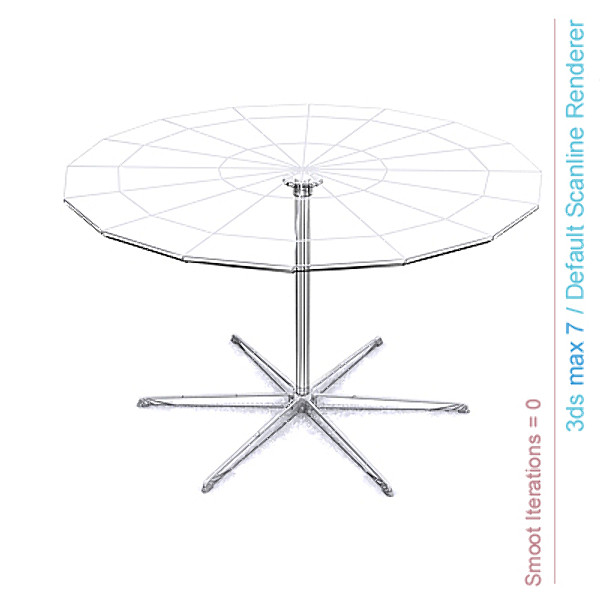 3d model arne jacobsen tables base - circular table 6 star pedestal base by lajhar