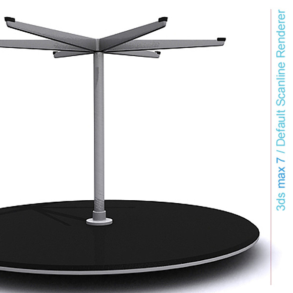3d model arne jacobsen tables base - circular table 6 star pedestal base by lajhar
