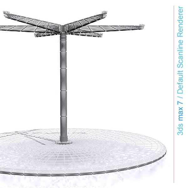 3d model arne jacobsen tables base - circular table 6 star pedestal base by lajhar