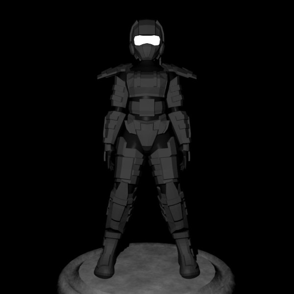 force recon armour female body 3d 3ds - Force Recon Armour by ChrisStolze