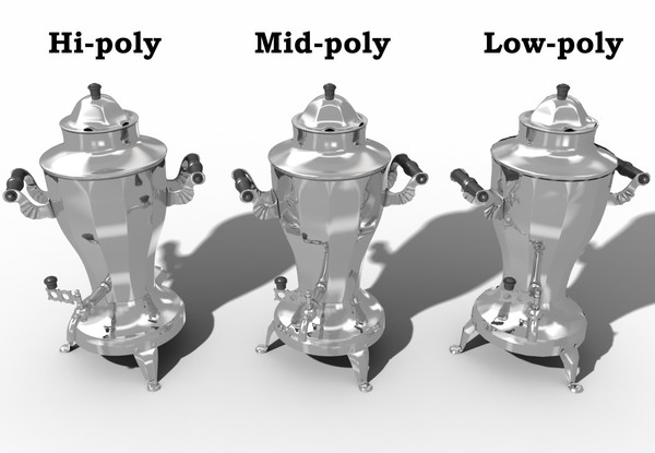 samovar polys 3d model - Samovar USSR low-mid-hi poly... by temp64GTX