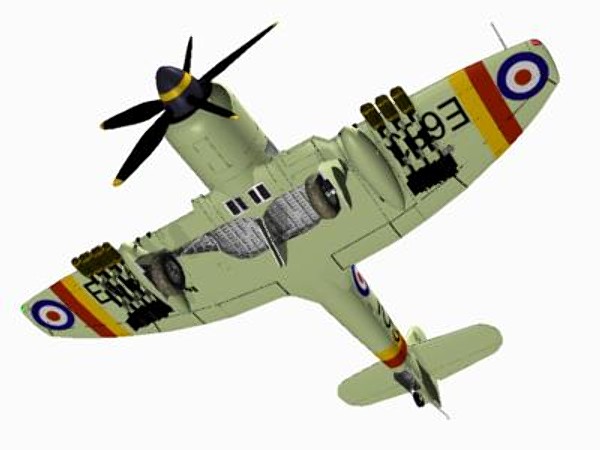 3d hawker sea fury fighters - Hawker Sea Fury FB11... by pbratt