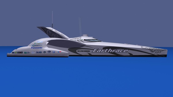 earthrace powerboat futuristic 3d max - Earthrace by mach 3 graphics