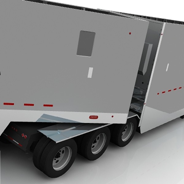chip van b-train 3d model - Tycrop Chip van B-train trailers by bansheewoj