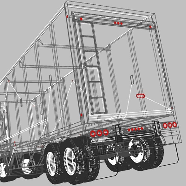 chip van b-train 3d model - Tycrop Chip van B-train trailers by bansheewoj