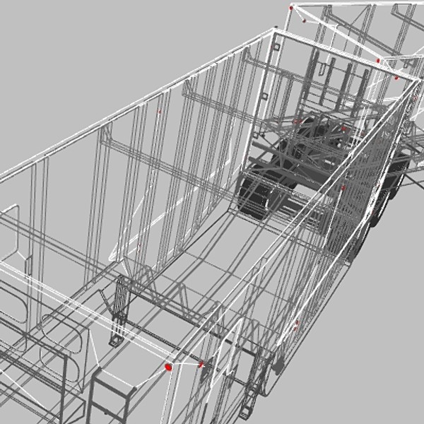 chip van b-train 3d model - Tycrop Chip van B-train trailers by bansheewoj
