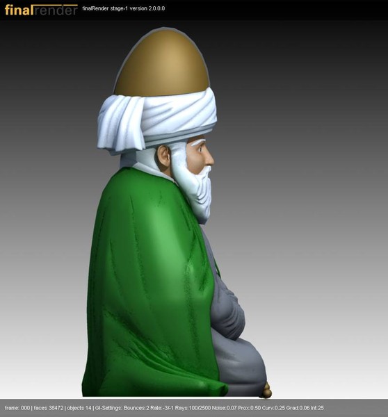 3d turkish culture old man - Turkish culture-old man by VirtualWax
