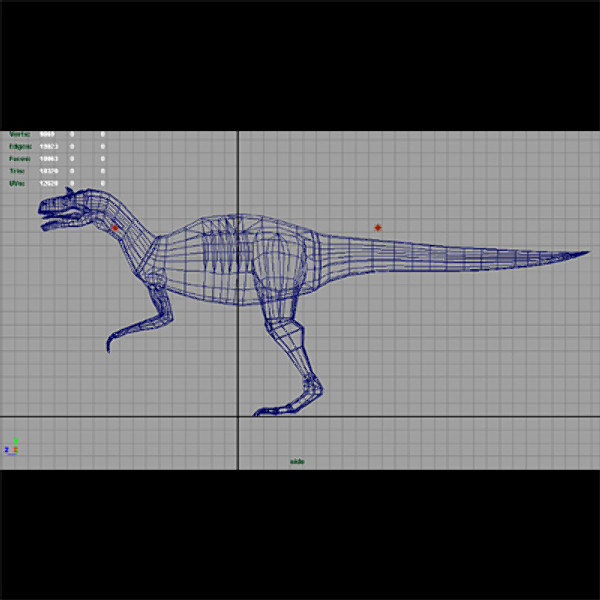 maya allosaurus ground sky - Allosaurus.mb by EMB3D
