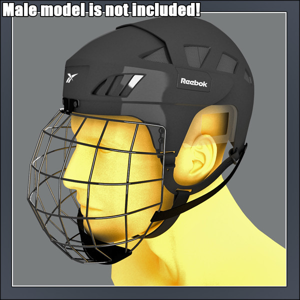ice hockey helmet - max - Ice Hockey Helmet - Goal Keeper by Tornado Studio
