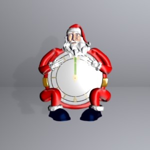 clock santa claus 3d blend - ClockNoel.blend by Afythuns