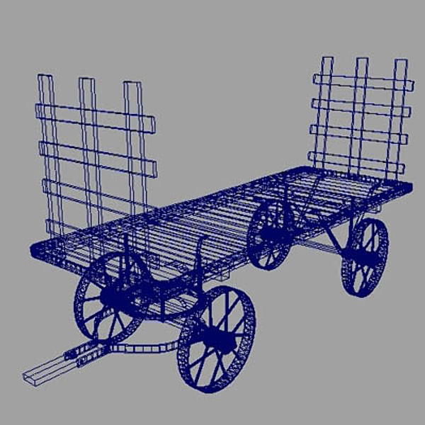 old bourbon barrel wagon 3d obj - Bourbon Barrel Wagon by ArtboySHF