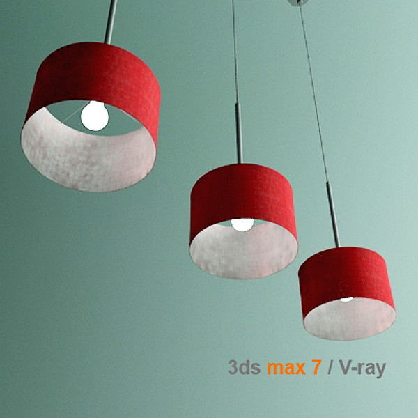 3d modern lamp - massive pedant lamp by lajhar