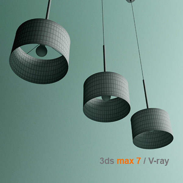 3d modern lamp - massive pedant lamp by lajhar