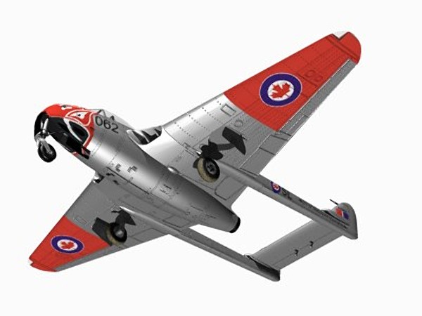 3d model vampire jet fighter f3 - De Havilland Vampire F3 by pbratt