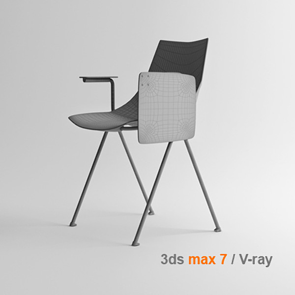 3d model modern stacking chair mobexpert - mobexpert sirio stacking chair by lajhar