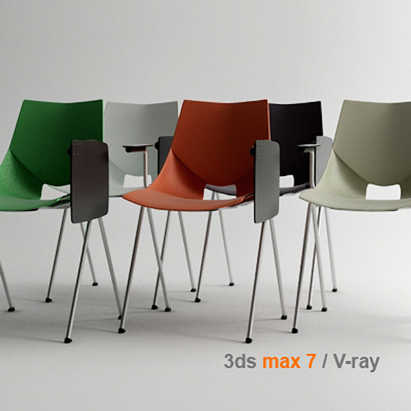 3d model modern stacking chair mobexpert - mobexpert sirio stacking chair by lajhar