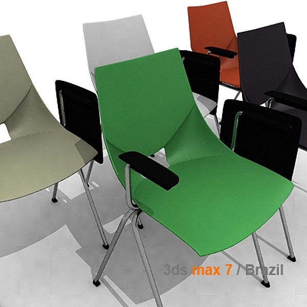 3d model modern stacking chair mobexpert - mobexpert sirio stacking chair by lajhar