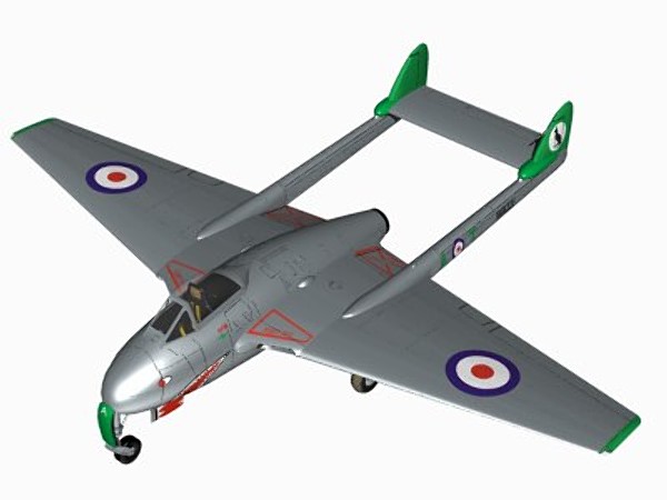 3ds max havilland vampire jet fighter - De havilland Vampire FB5 by pbratt