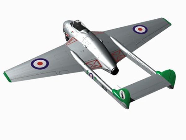 3ds max havilland vampire jet fighter - De havilland Vampire FB5 by pbratt