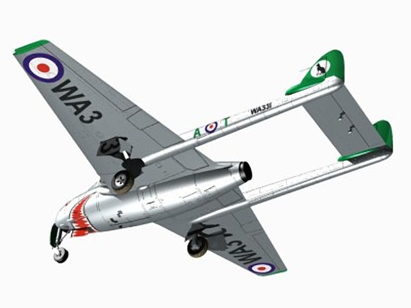 3ds max havilland vampire jet fighter - De havilland Vampire FB5 by pbratt