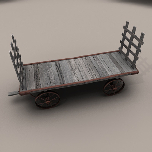 old bourbon barrel wagon 3d obj - Bourbon Barrel Wagon by ArtboySHF