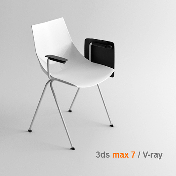 3d model modern stacking chair mobexpert - mobexpert sirio stacking chair by lajhar