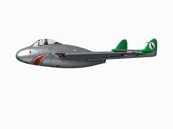 3ds max havilland vampire jet fighter - De havilland Vampire FB5 by pbratt