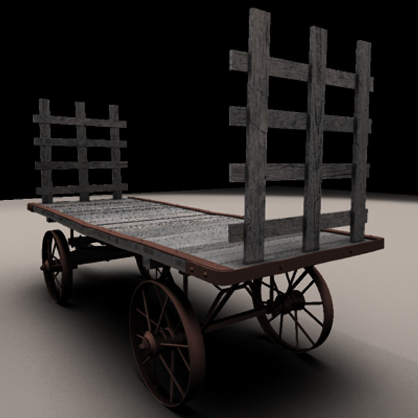 old bourbon barrel wagon 3d obj - Bourbon Barrel Wagon by ArtboySHF