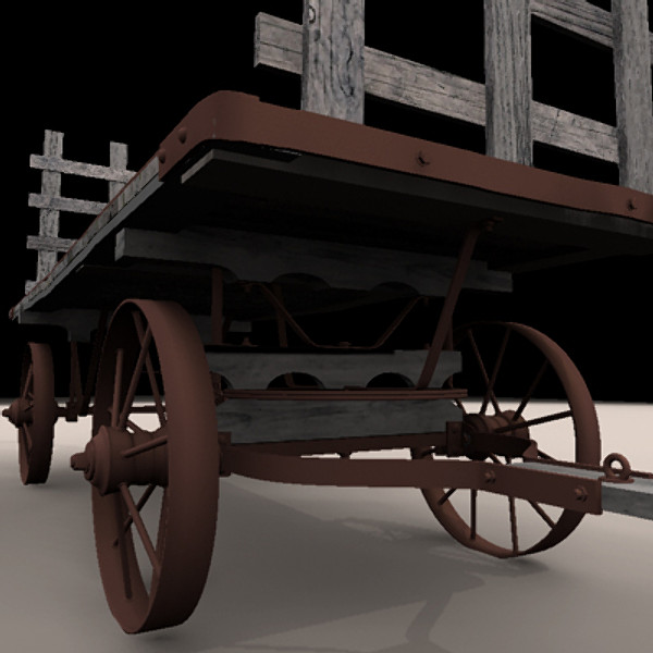 old bourbon barrel wagon 3d obj - Bourbon Barrel Wagon by ArtboySHF
