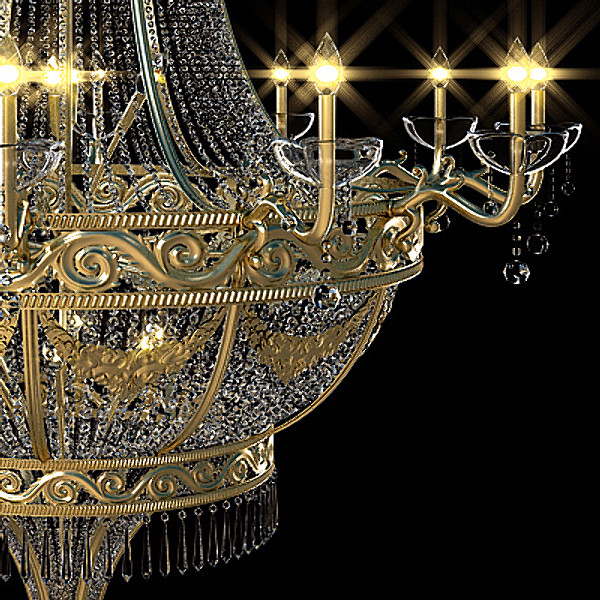chandelier interior 3d max - Chandelier with Interior by CG ARTStudio