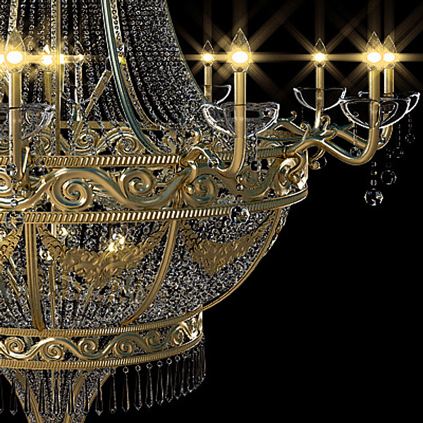 chandelier interior 3d max - Chandelier with Interior by CG ARTStudio