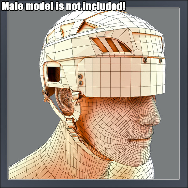 ice hockey helmet - max - Ice Hockey Helmet - Goal Keeper by Tornado Studio