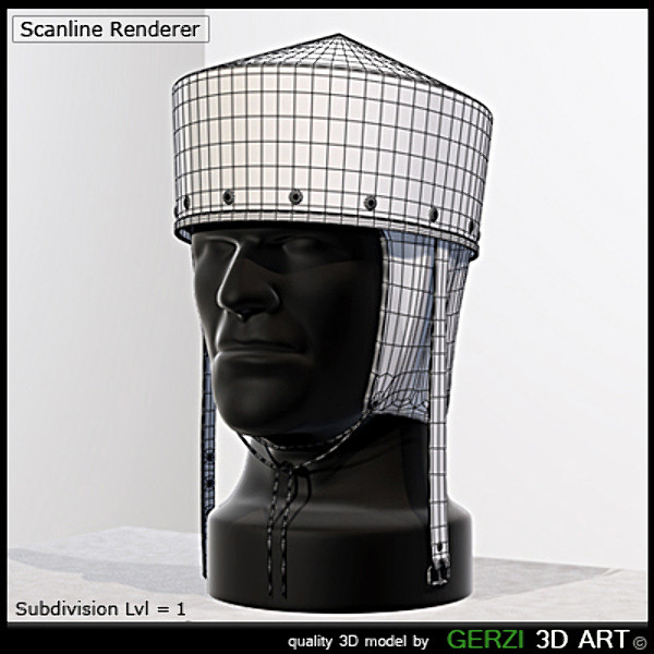 3d max medieval pot helm helmets - Pot Helm by Gerzi 3D ART