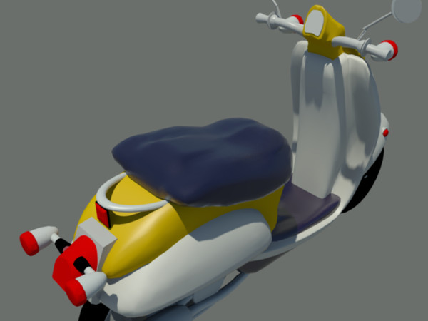3d model of vespa scooter - vespa.max by Animation Anchor Line