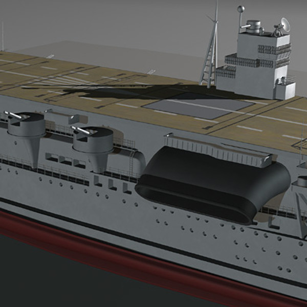 3d model akagi aircraft carrier japanese - Akagi WW2 Japanese aircraft carrier (1935-1942) by earth art