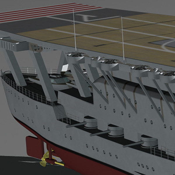 3d model akagi aircraft carrier japanese - Akagi WW2 Japanese aircraft carrier (1935-1942) by earth art