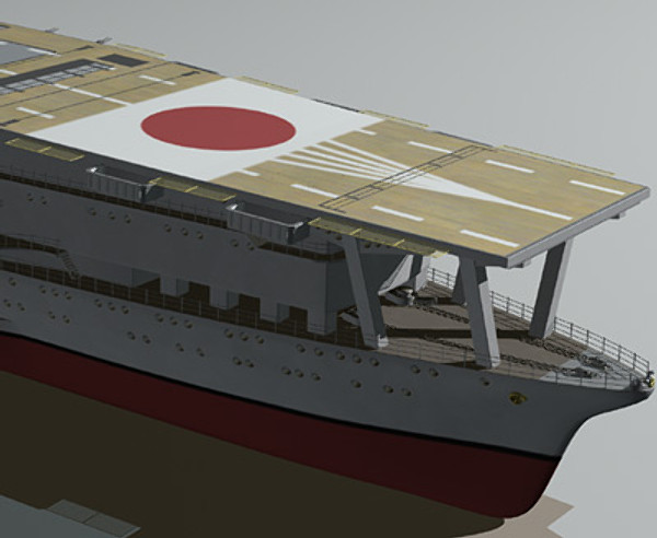 3d model akagi aircraft carrier japanese - Akagi WW2 Japanese aircraft carrier (1935-1942) by earth art
