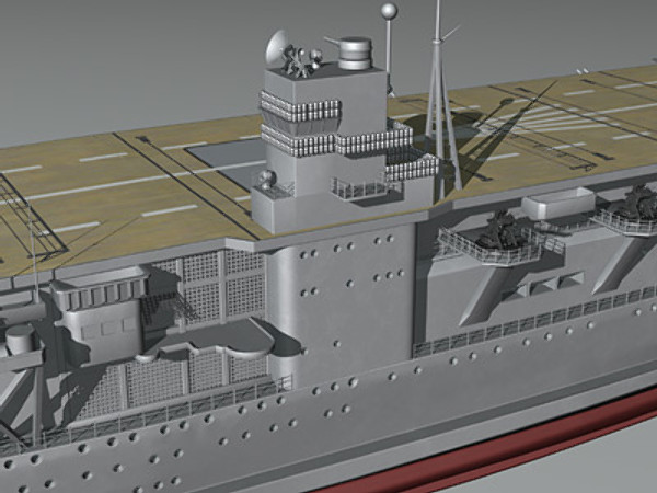 3d model akagi aircraft carrier japanese - Akagi WW2 Japanese aircraft carrier (1935-1942) by earth art