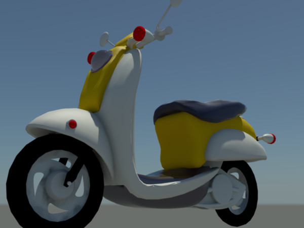 3d model of vespa scooter - vespa.max by Animation Anchor Line